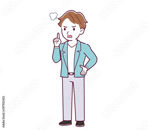 Young and naughty brown-haired man