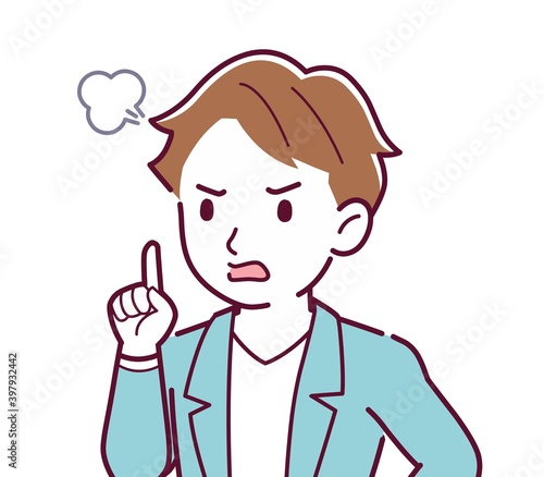Young and naughty brown-haired man