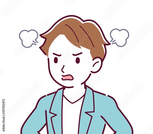 Young and naughty brown-haired man