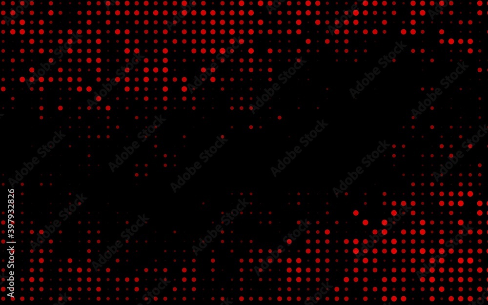 Dark Red vector texture with disks.