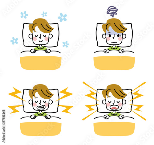 快眠　不眠　歯ぎしり　いびき　男性