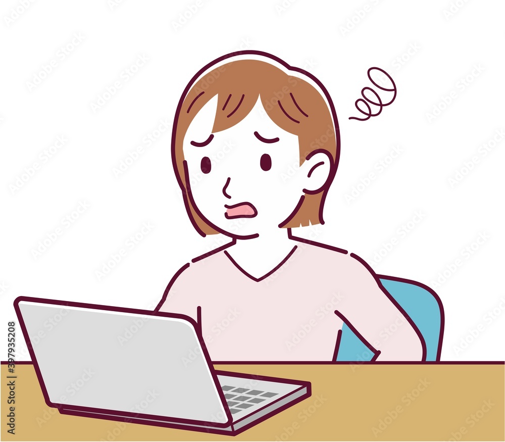 Young woman using a personal computer Young woman using a personal computer