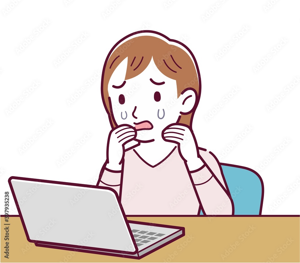 Young woman using a personal computer Young woman using a personal computer
