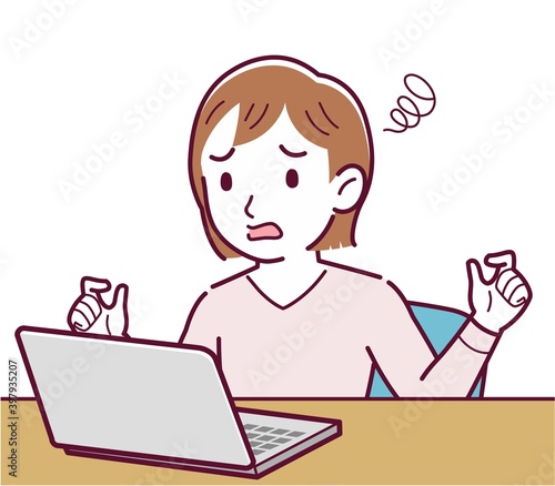 Young woman using a personal computer
