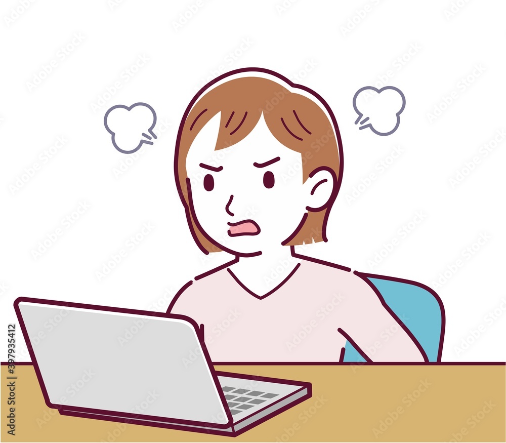 Young woman using a personal computer Young woman using a personal computer