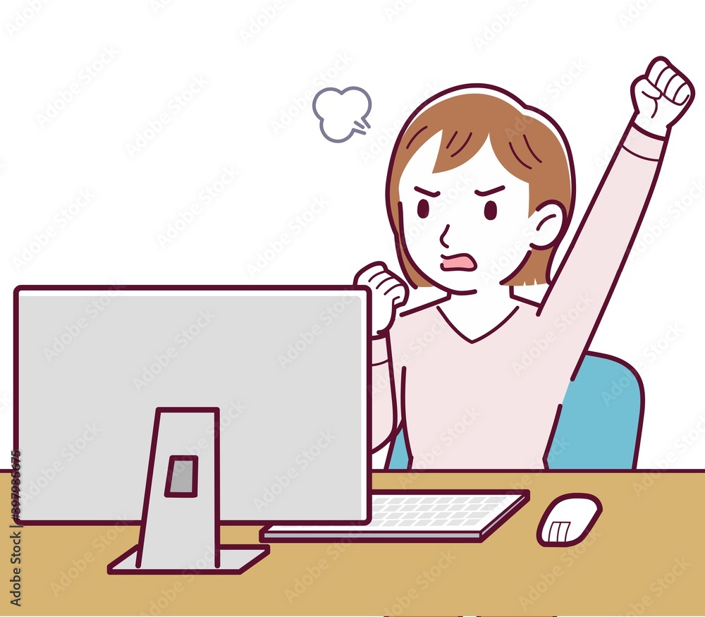 Young woman using a personal computer Young woman using a personal computer