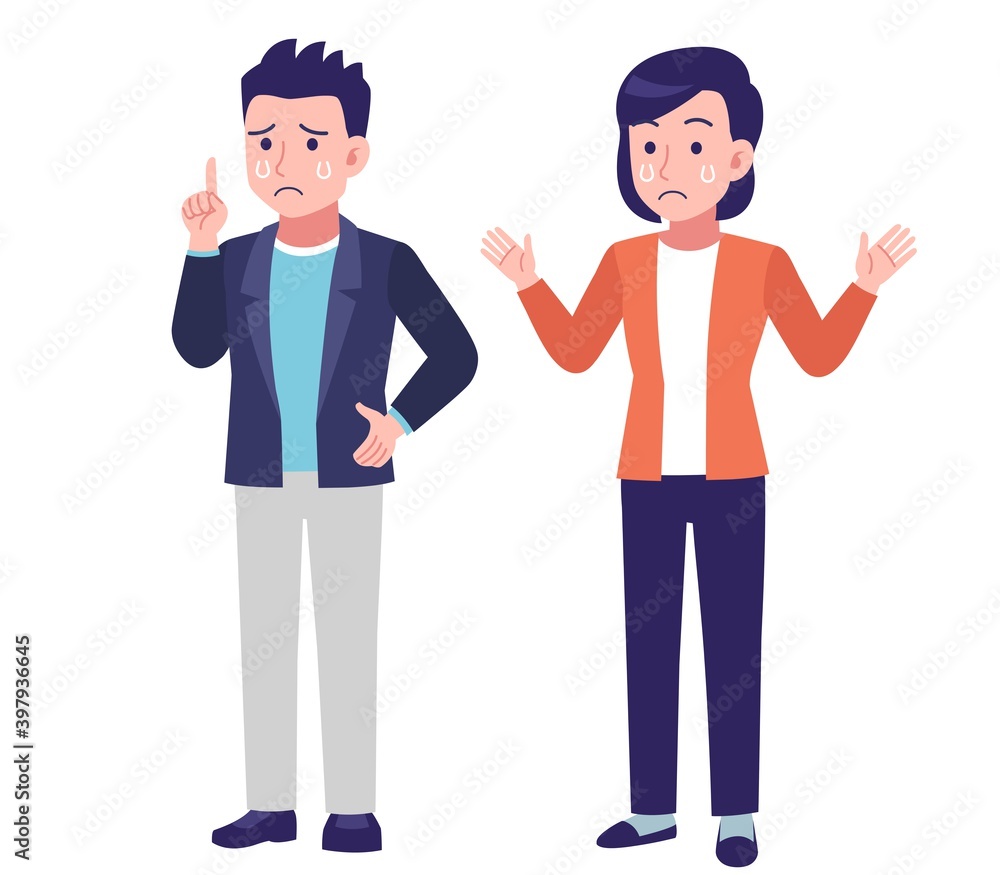 若い二人の男女 若い二人の男女