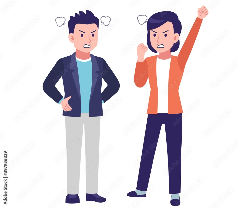 若い二人の男女 若い二人の男女