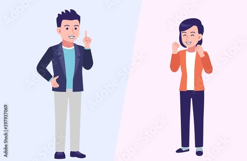 Young and healthy men and women with background