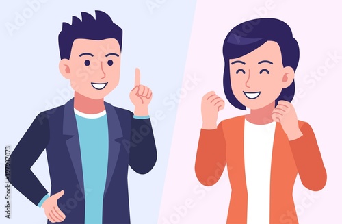Young and healthy men and women with background