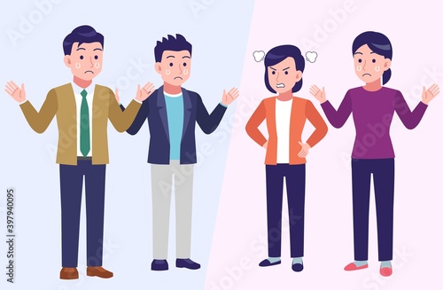 Four young and healthy men and women