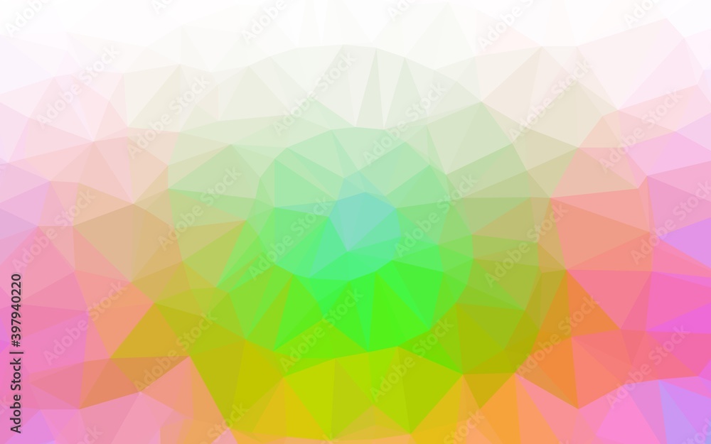 Obraz premium Light Multicolor, Rainbow vector polygon abstract backdrop.