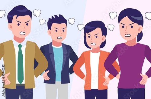 Four young and healthy men and women