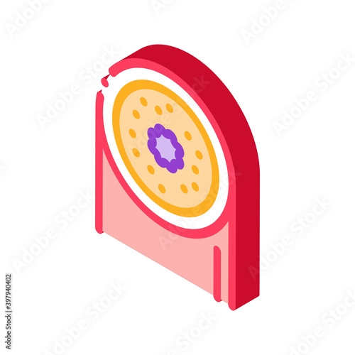 inflamed bronchus color icon vector. isometric inflamed bronchus sign. color isolated symbol illustration