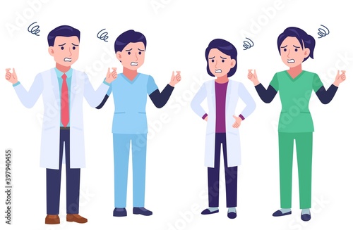 Young and healthy healthcare professionals