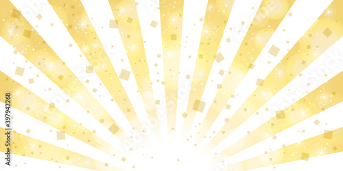 金色の集中線背景