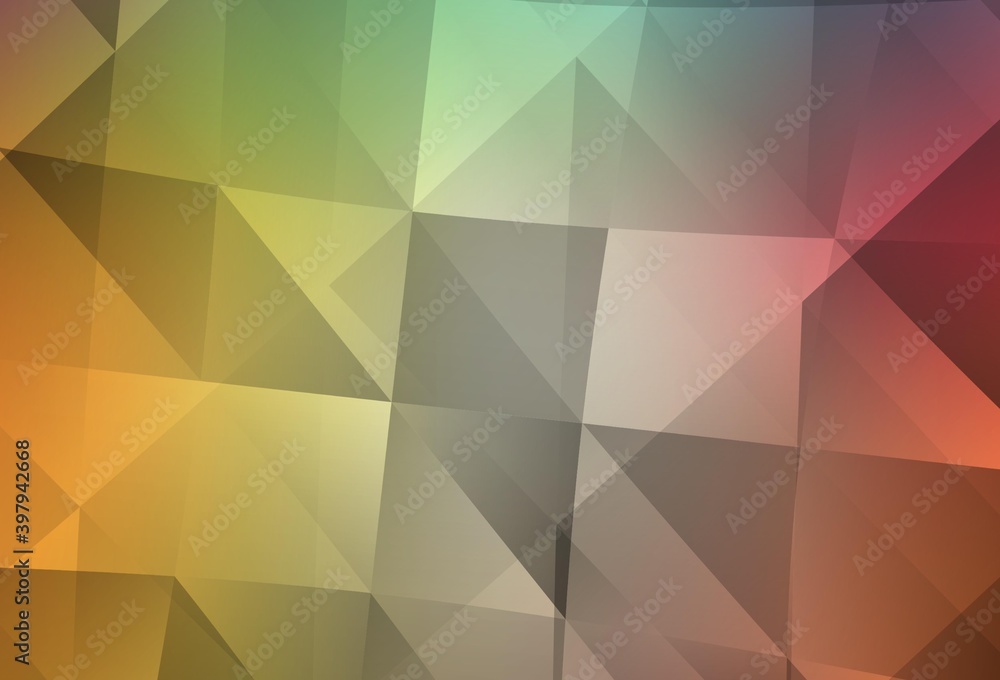 Fototapeta premium Light Green, Red vector abstract mosaic pattern.