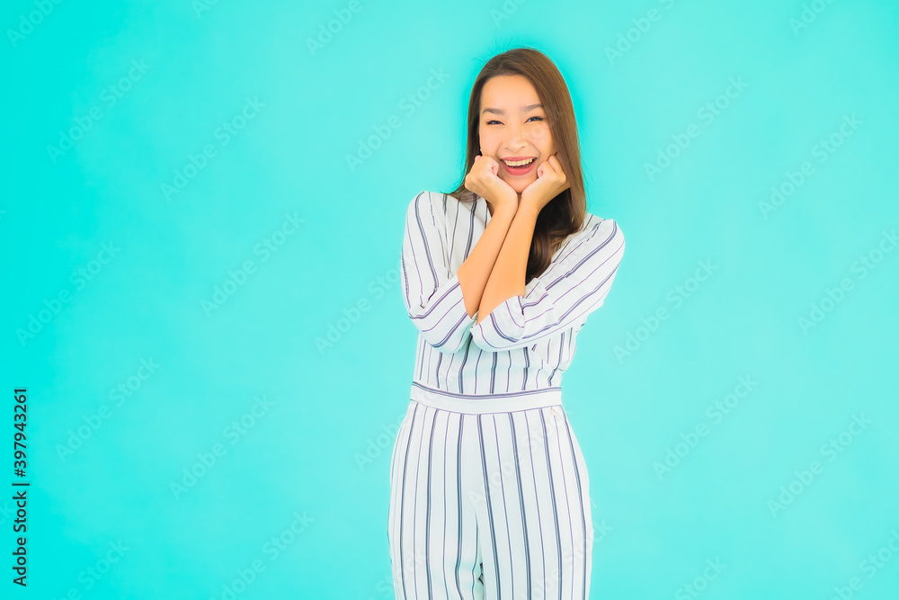 Portrait beautiful young asian woman smile in action Portrait beautiful young asian woman smile in action