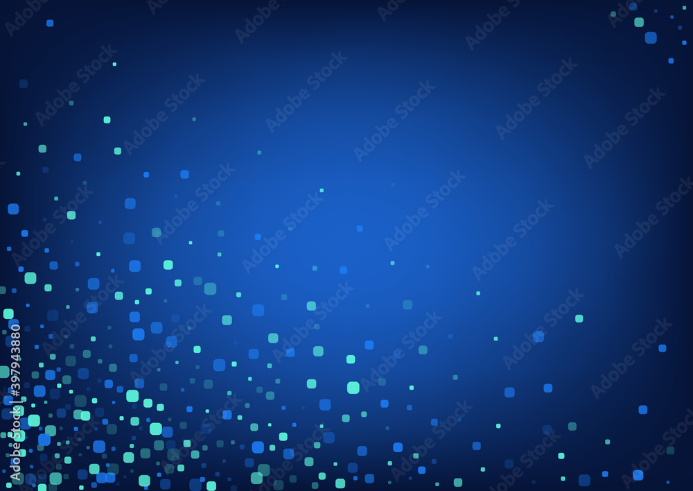 Obraz premium Turquoise Particle Independence Blue Vector 