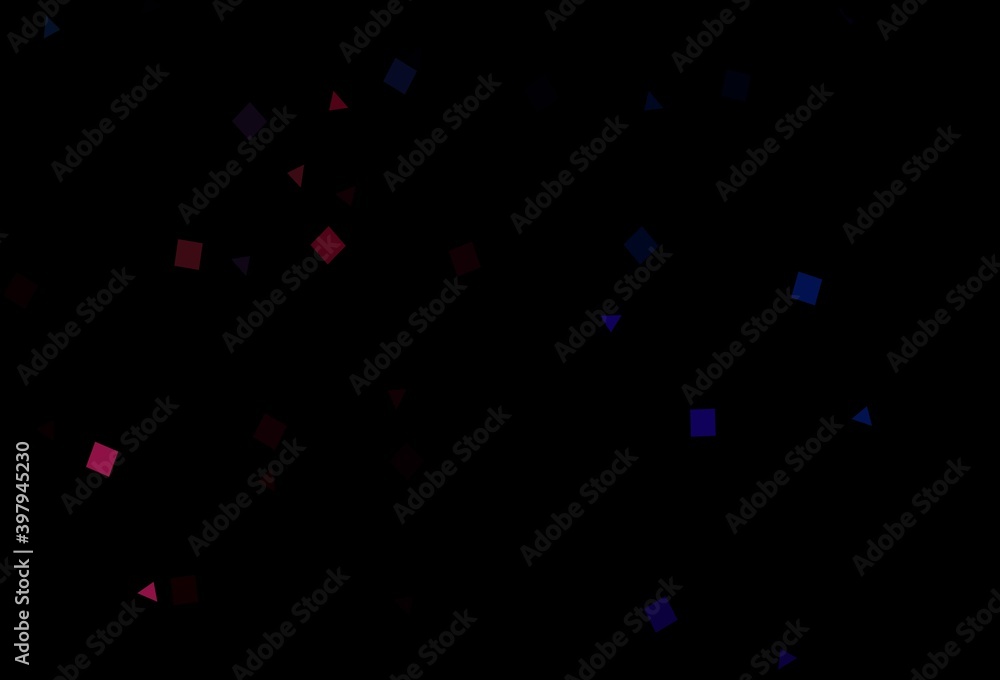 Dark Blue, Red vector pattern in polygonal style with circles. Dark Blue, Red vector pattern in polygonal style with circles.