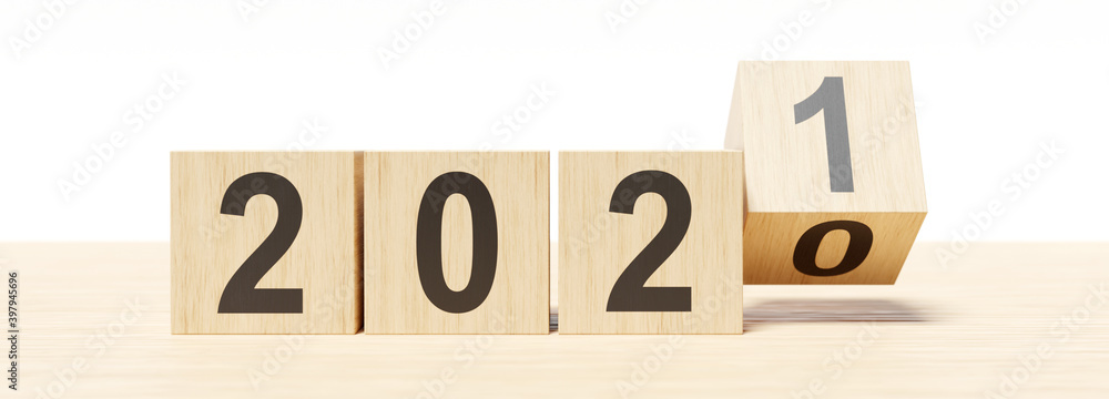 Happy New Year Background. Start in 2021. 3D illustration Happy New Year Background. Start in 2021. 3D illustration
