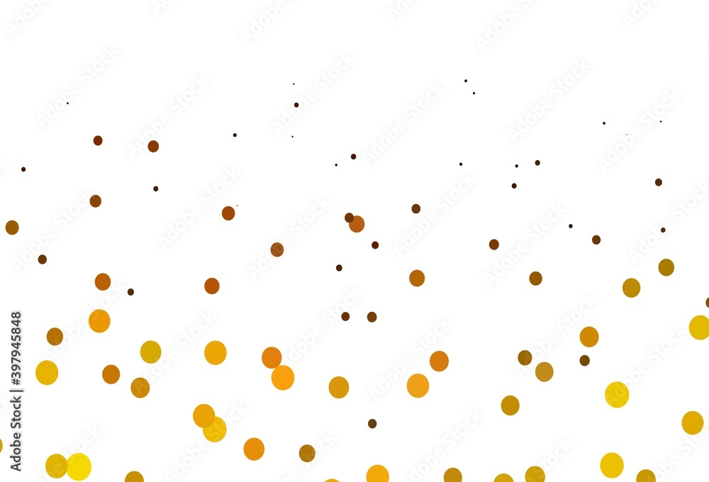 Light Yellow, Orange vector layout with circle shapes. Light Yellow, Orange vector layout with circle shapes.