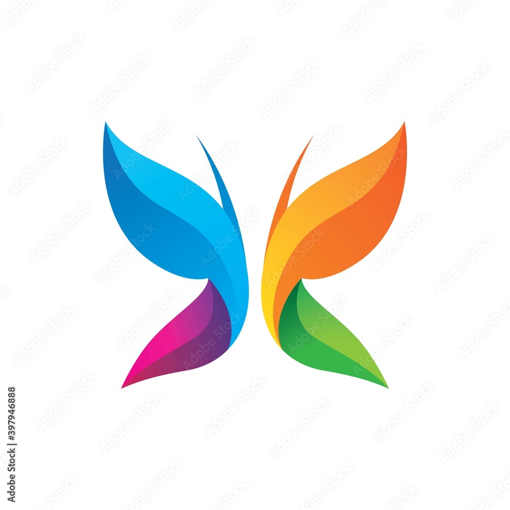 Obraz premium Beauty butterfly logo images