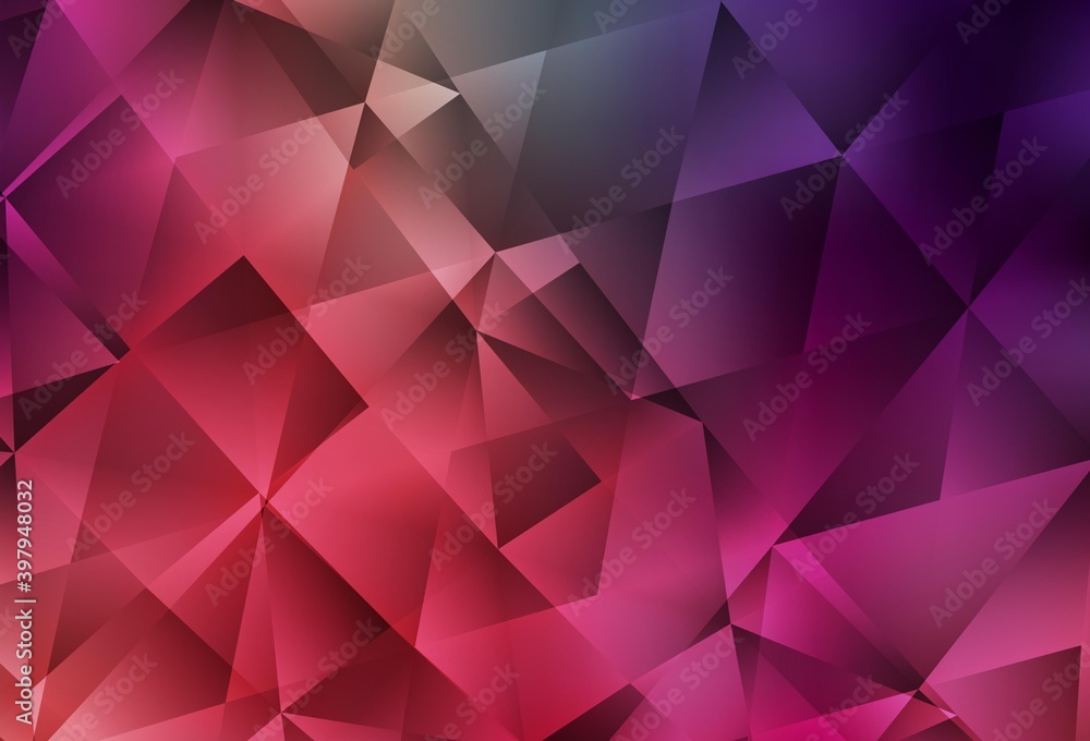 Light Pink, Red vector polygon abstract layout. Light Pink, Red vector polygon abstract layout.