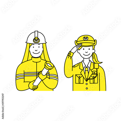 消防士と警察官