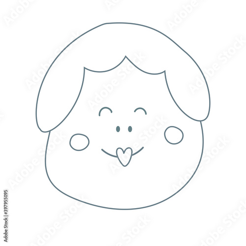 節分ぬりえ　おたふく
