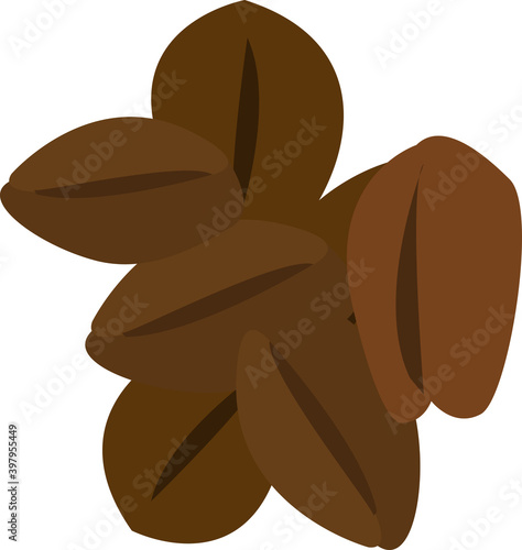 シンプルなコーヒー豆のイラスト