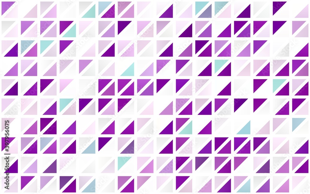 Fototapeta premium Light Purple vector seamless cover in polygonal style.