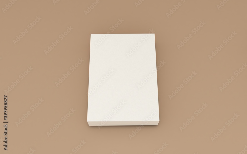 square box package design. 3d rendering of box mockup. Stock ...