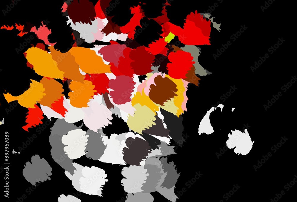 Dark Green, Red vector template with chaotic shapes.