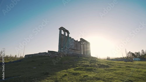 View of Aizanoi Ancient City at Kutahya in Turkey. 4K Footage in Turkey.