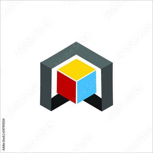logo box icon templet vector 
