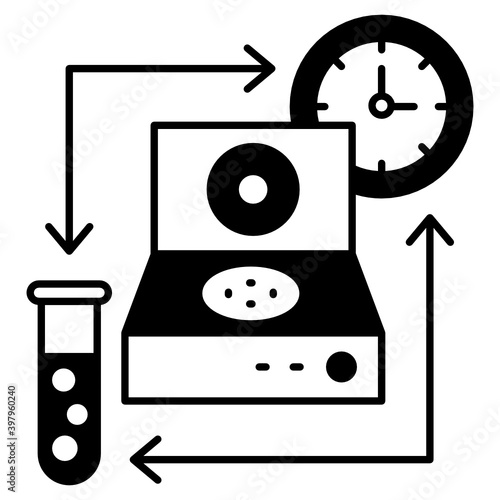 Sperm Testing Lab Concept Vector Icon Design, In Vitro Fertilization Symbol on White Background, Pregnancy and obstetrician Sign, 