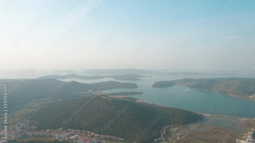 Aerial view of Ayvalik City landscape in Turkey Aerial view of Ayvalik City landscape in Turkey