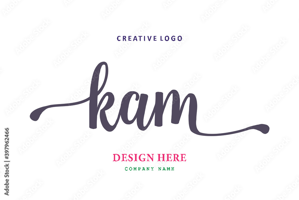 KAM lettering logo is simple, easy to understand and authoritative KAM lettering logo is simple, easy to understand and authoritative