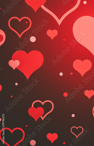 Romantic background. Abstract love illustration.Valentine s day concept.  