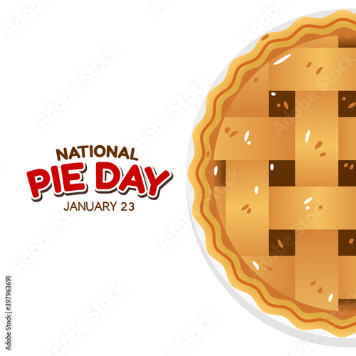 vector graphic of national pie day good for national pie day celebration. flat design. flyer design.flat illustration.