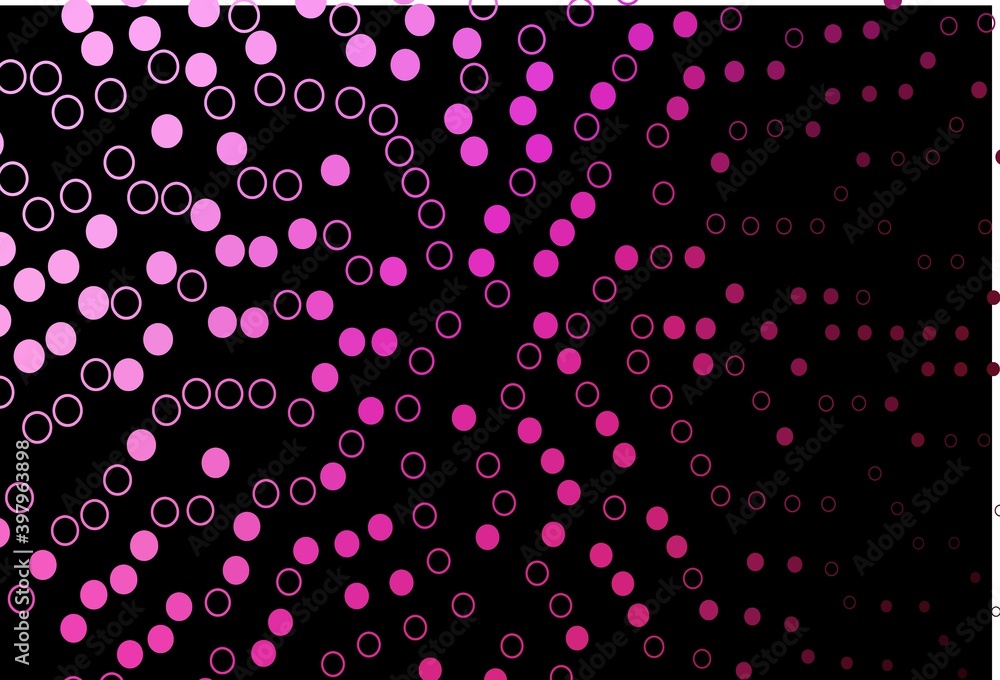 Dark Pink vector layout with circle shapes. Dark Pink vector layout with circle shapes.