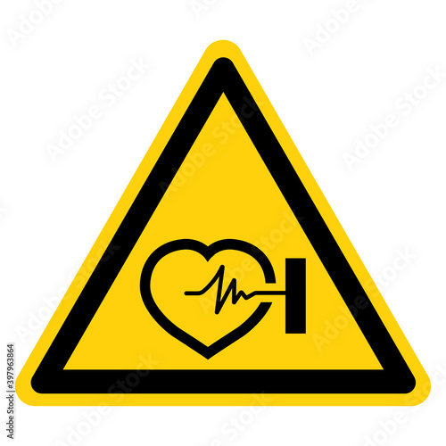 Warning High Magnetic Fields Symbol Sign ,Vector Illustration, Isolate On White Background Label .EPS10