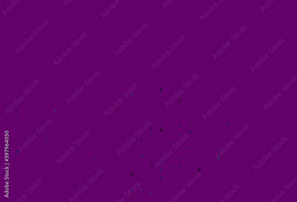 Obraz premium Light Multicolor, Rainbow vector background with Digit symbols.