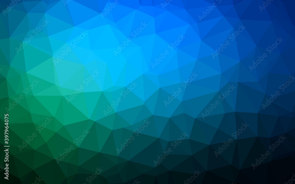 Dark Blue, Green vector triangle mosaic template. Dark Blue, Green vector triangle mosaic template.