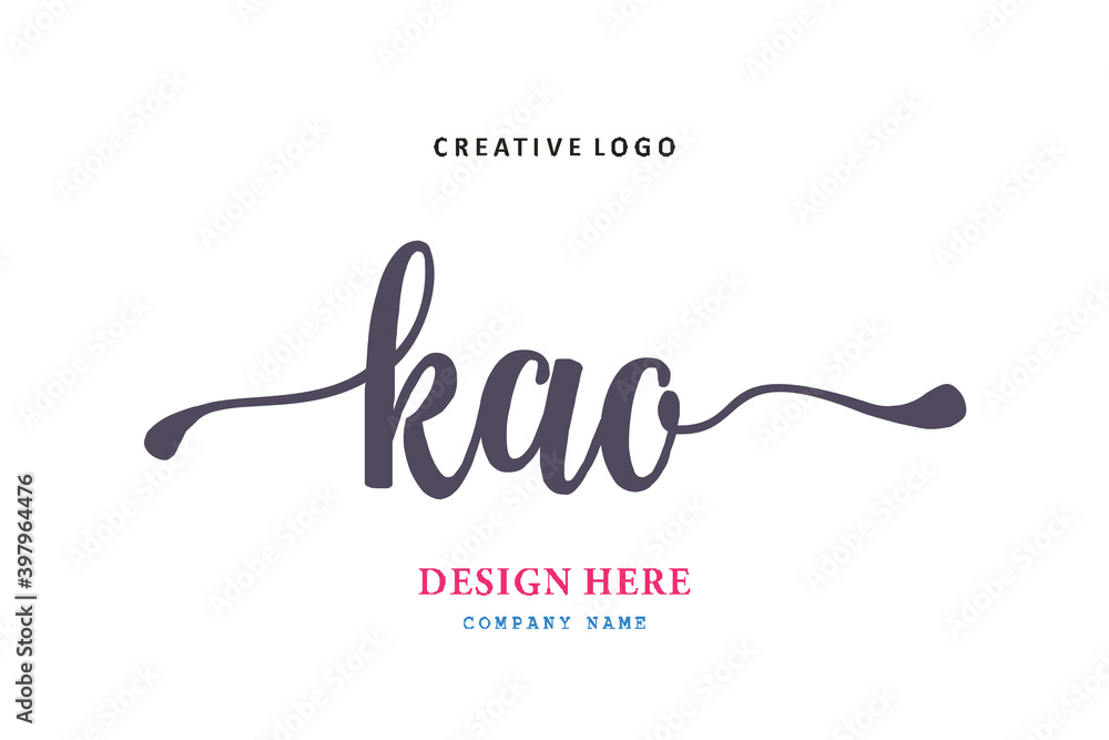 KAO lettering logo is simple, easy to understand and authoritative KAO lettering logo is simple, easy to understand and authoritative