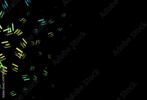 Dark blue, yellow vector pattern with narrow lines.