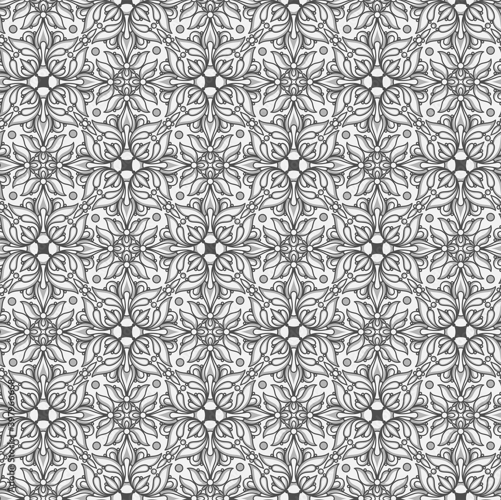 Ceramic tiles seamless monochrome pattern