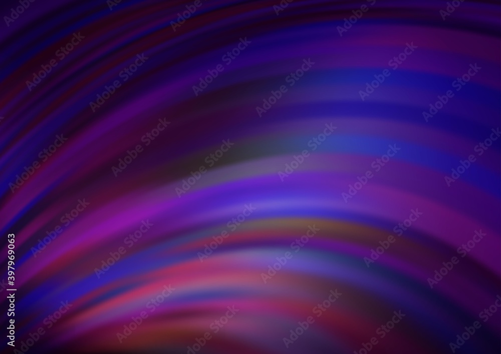 Fototapeta premium Dark Purple vector template with bubble shapes.