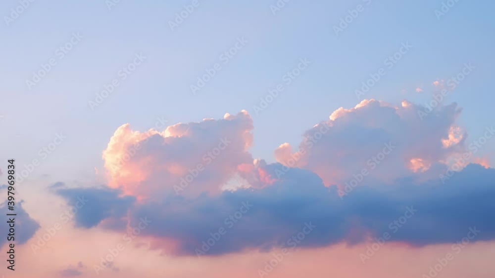 4K Time lapse, beautiful sky with clouds background, Timelapse of skyscrapers, Blue sky with clouds and sun, Clouds At Sunrise.